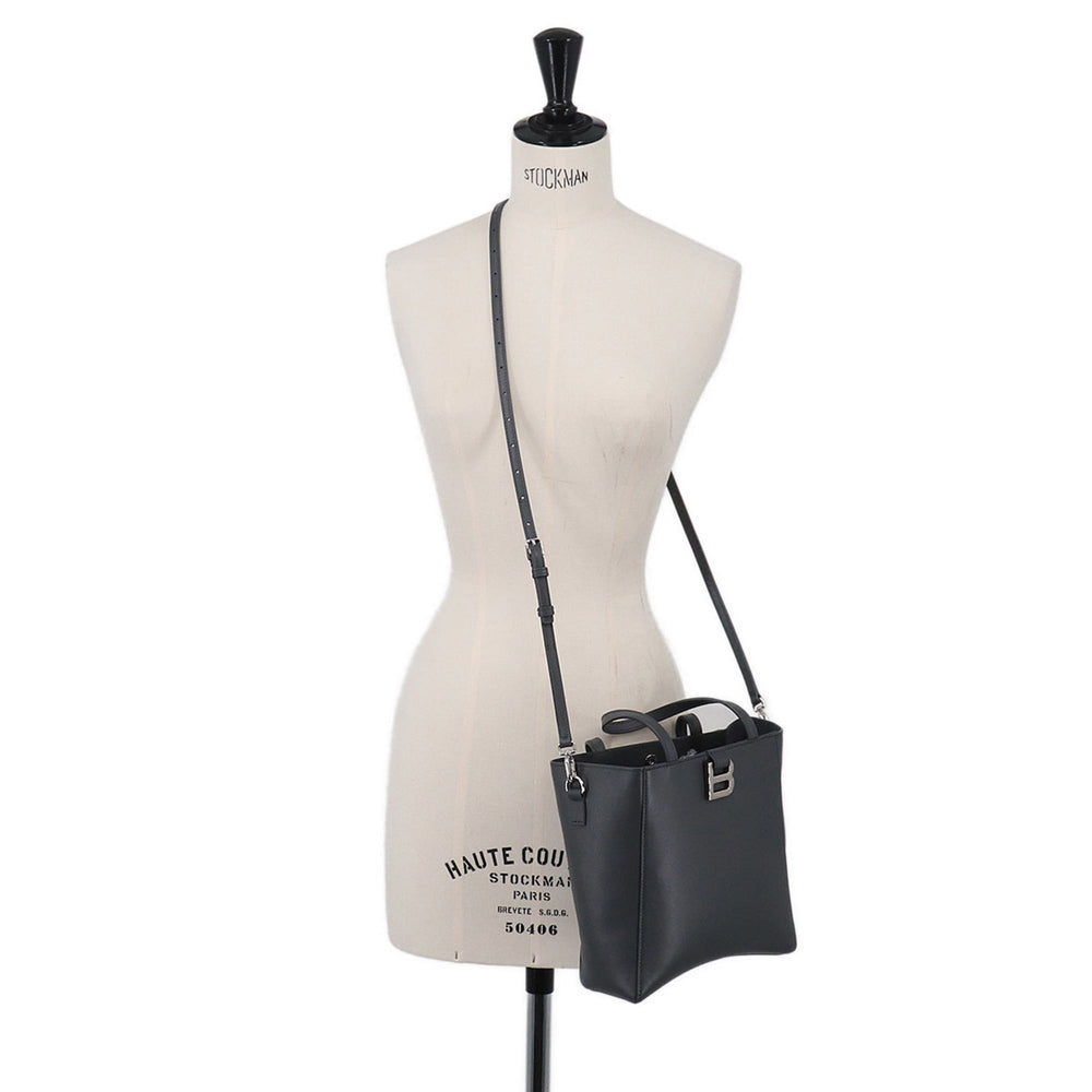 Balenciaga Hourglass Soft Small 2-way Tote Shoulder Handbag Leather Gray 810415 — New - Store Return