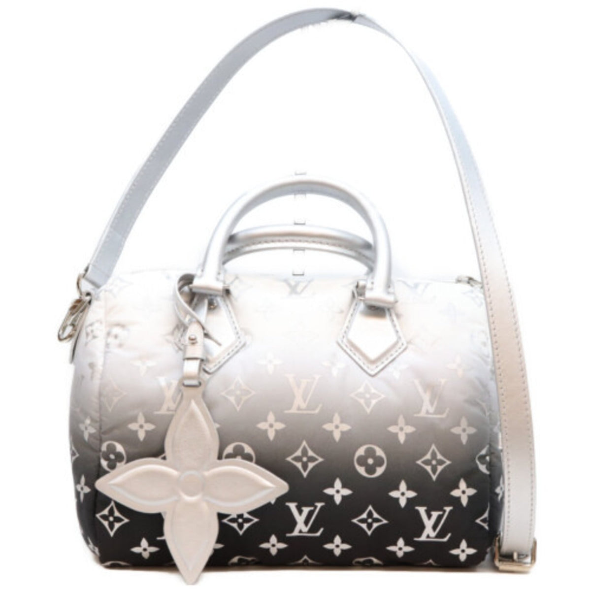 LOUIS VUITTON M11848 LVSKI LV Snow Speedy Bandoulière 25 Shoulder Bag, Silver, Silver Hardware, Men's — Like New