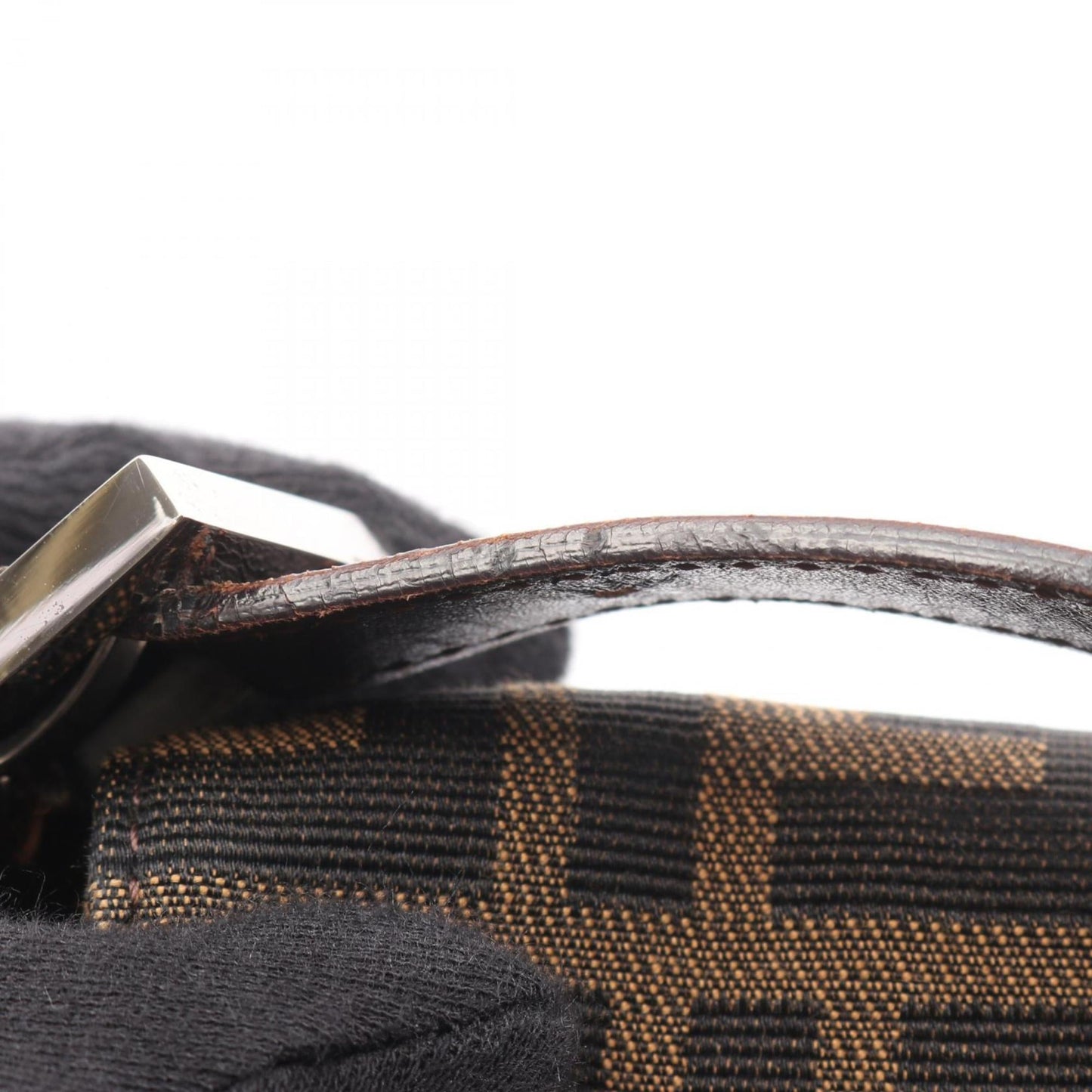 Fendi Mamma Bucket Shoulder Bag, Canvas and Leather, Women's, Brown Black