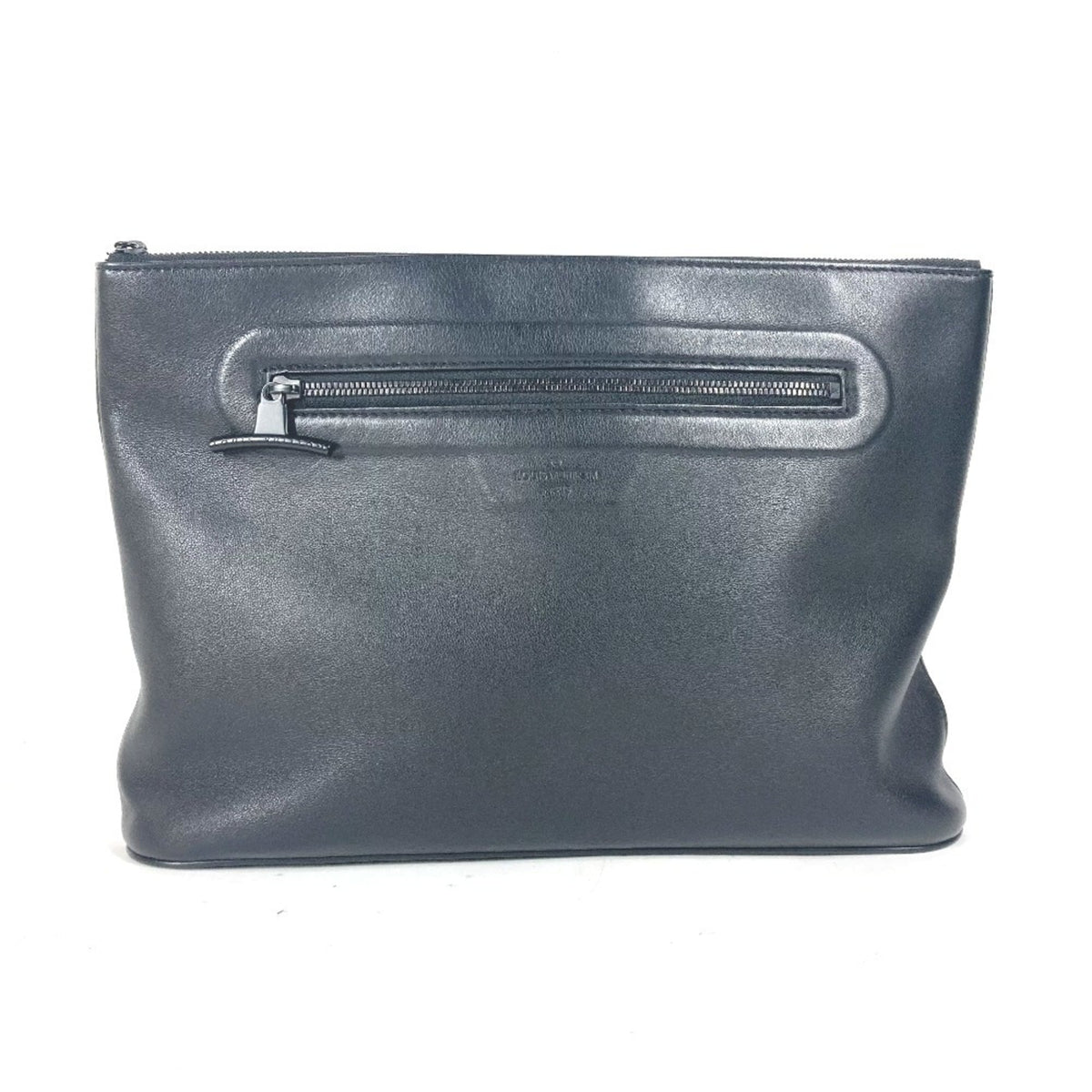 LOUIS VUITTON M63268 Dark Infinity Pochette Cosmos Pouch Clutch Bag Leather Men's Black — Like New