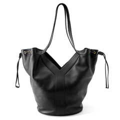 Yves Saint Laurent Saint Laurent Paris Tote Bag Y Hobo Calf Leather 833160 SAINT LAURENT PARIS Black Handbag — Like New