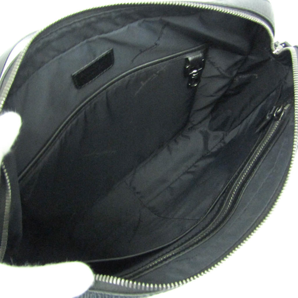 Salvatore Ferragamo FZ-24 0458 Men's Leather Briefcase,Handbag Black — Like New