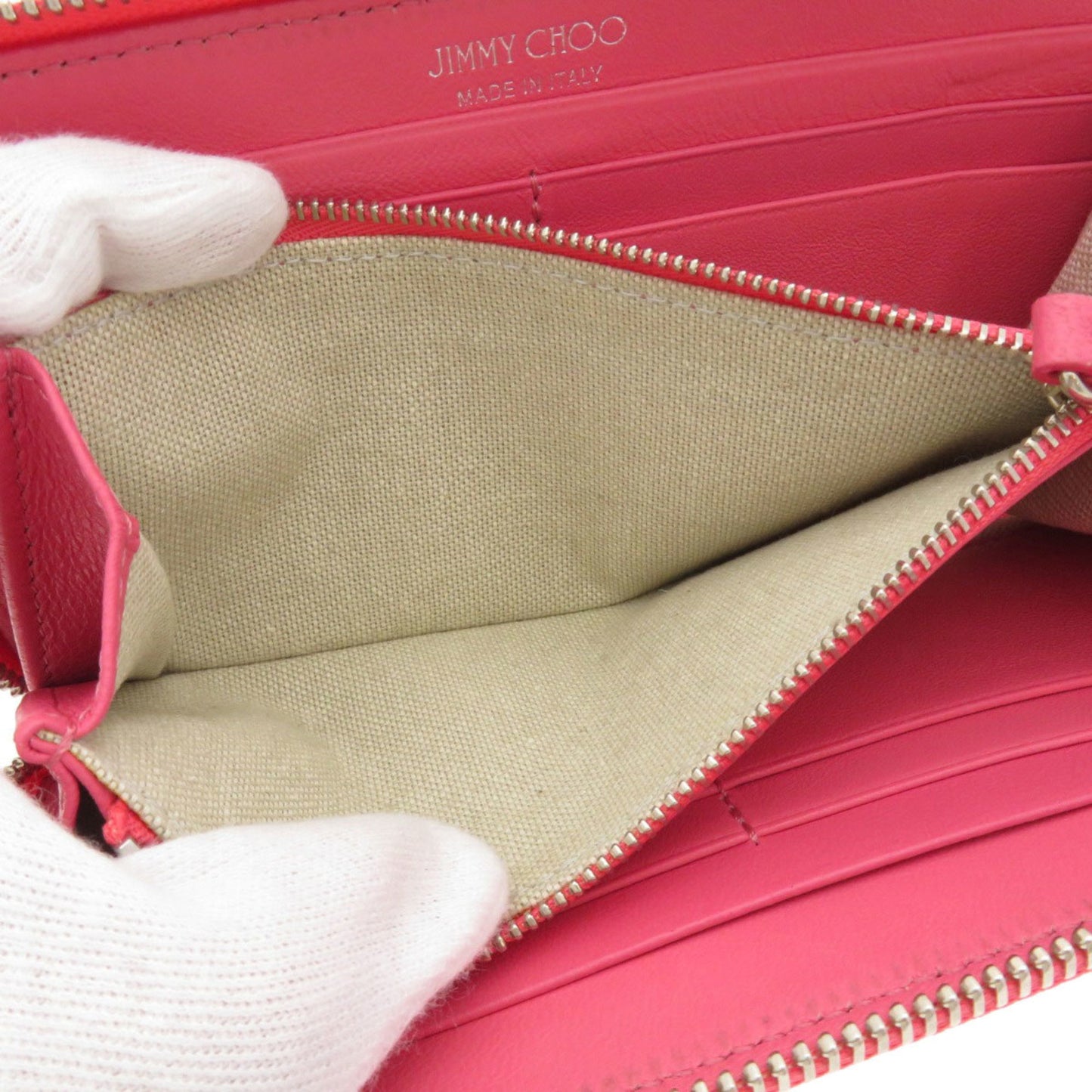 Jimmy Choo motif long wallet in calf leather for women