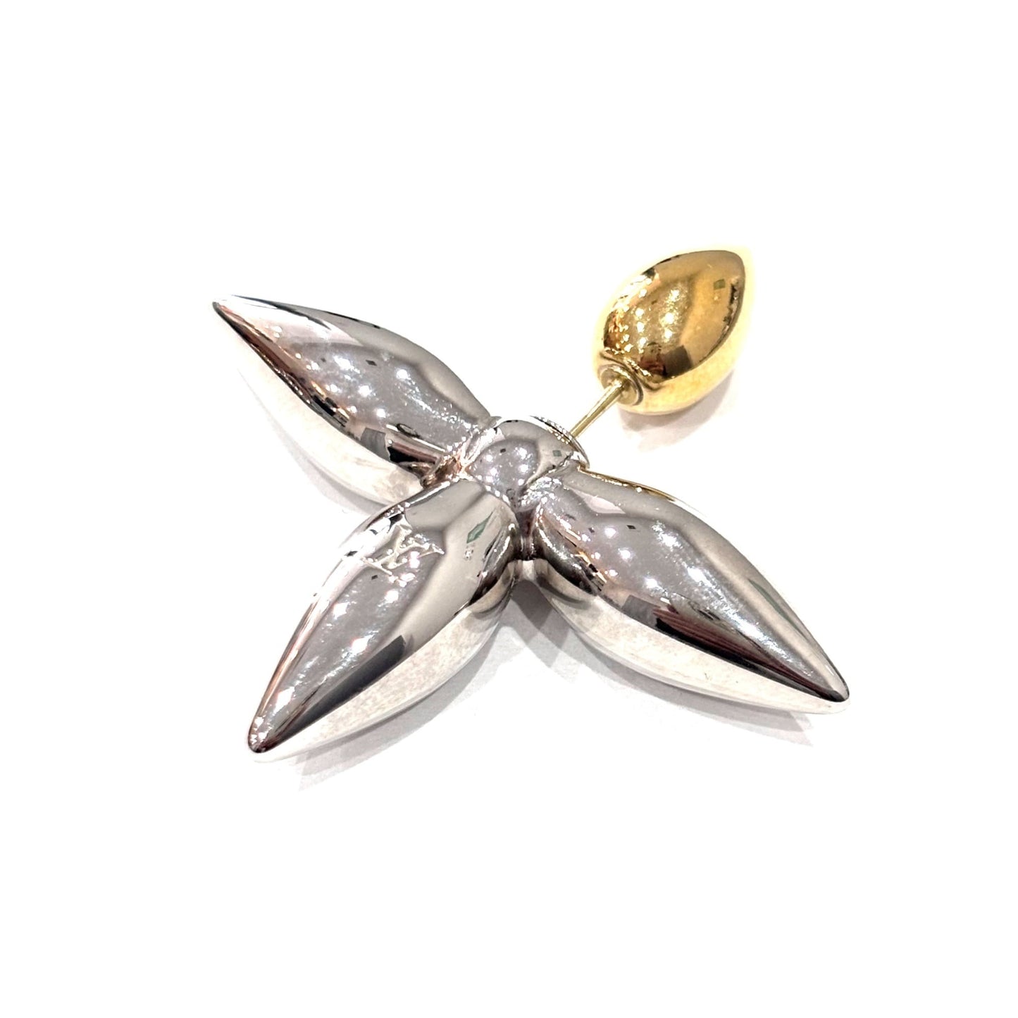 Louis Vuitton Louisette Gold Flower Motif Earrings for Women M80268 LOUIS VUITTON