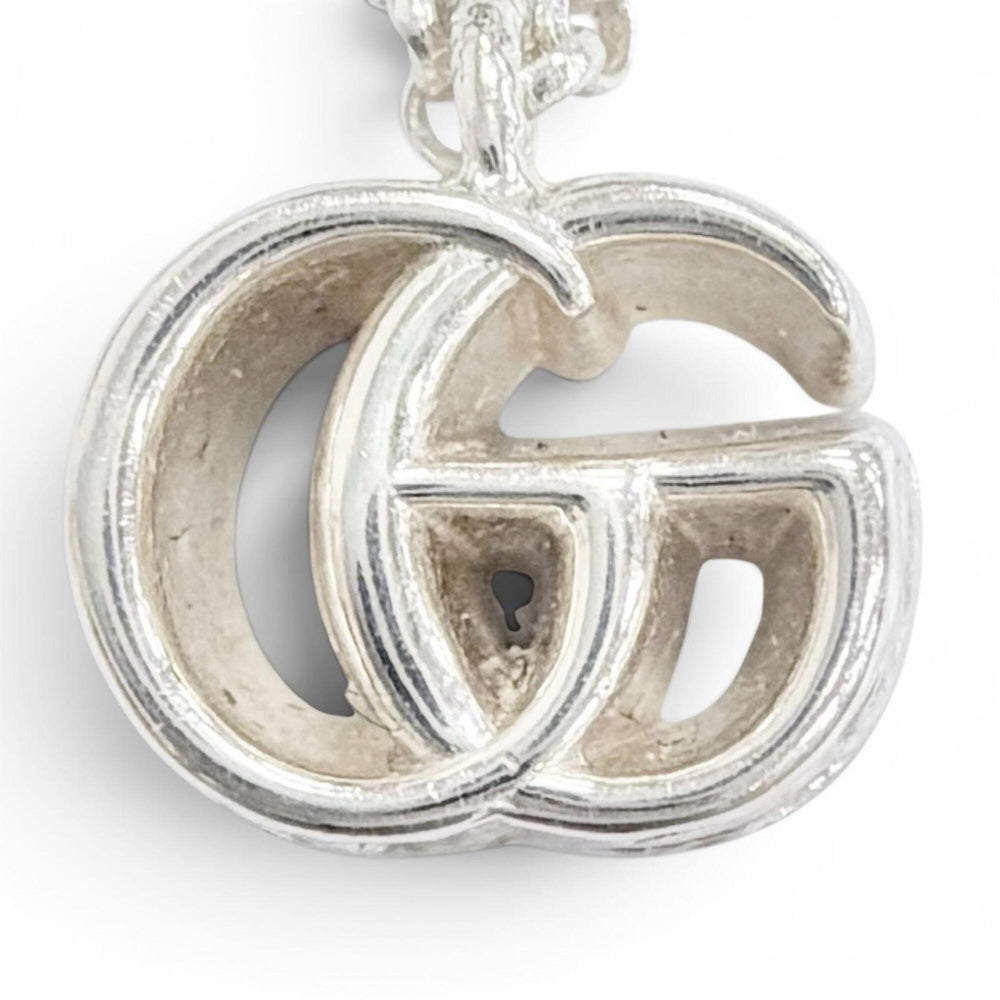 GUCCI 770724 Double G Necklace, 925 Sterling Silver, Weight 5.4g, Women's, Comes with Box and Dust Bag, Very Popular, Highly Recommended! — Like New