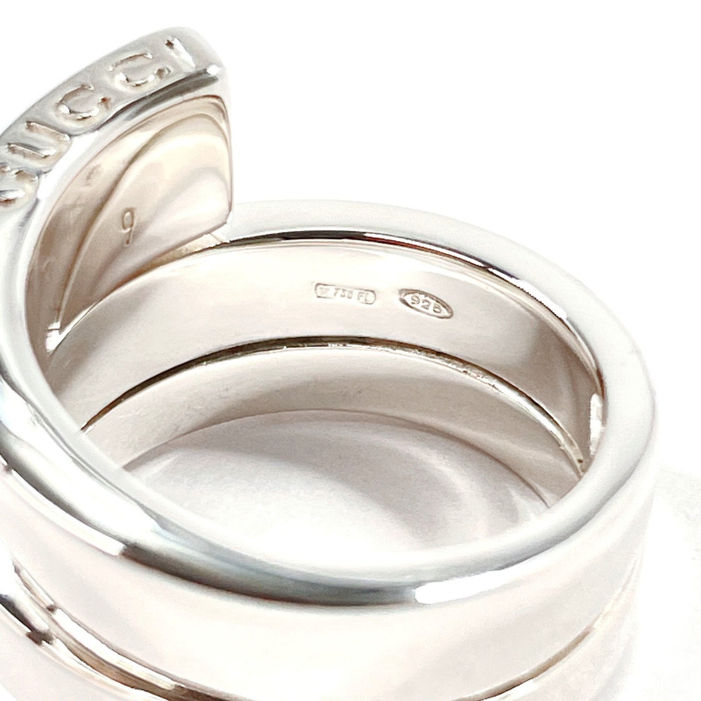 GUCCI G Snake Ring, 925 Sterling Silver, Size 8, Women's