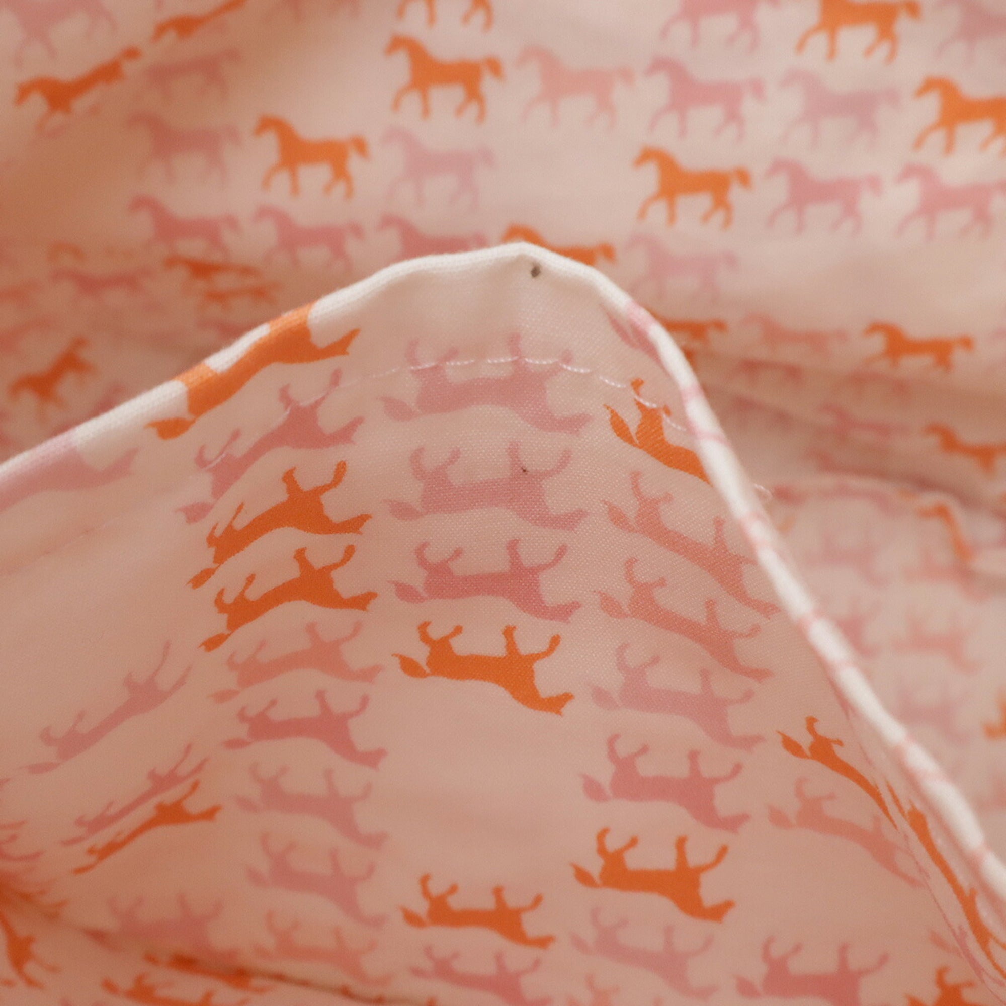 HERMES Caval Color Backpack Rucksack for Kids - Horse Stripe Cotton Pink & White — Like New