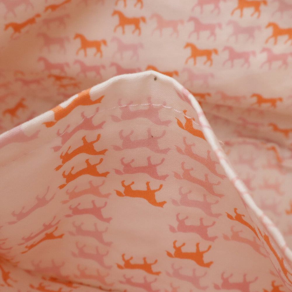 HERMES Caval Color Backpack Rucksack for Kids - Horse Stripe Cotton Pink & White — Like New