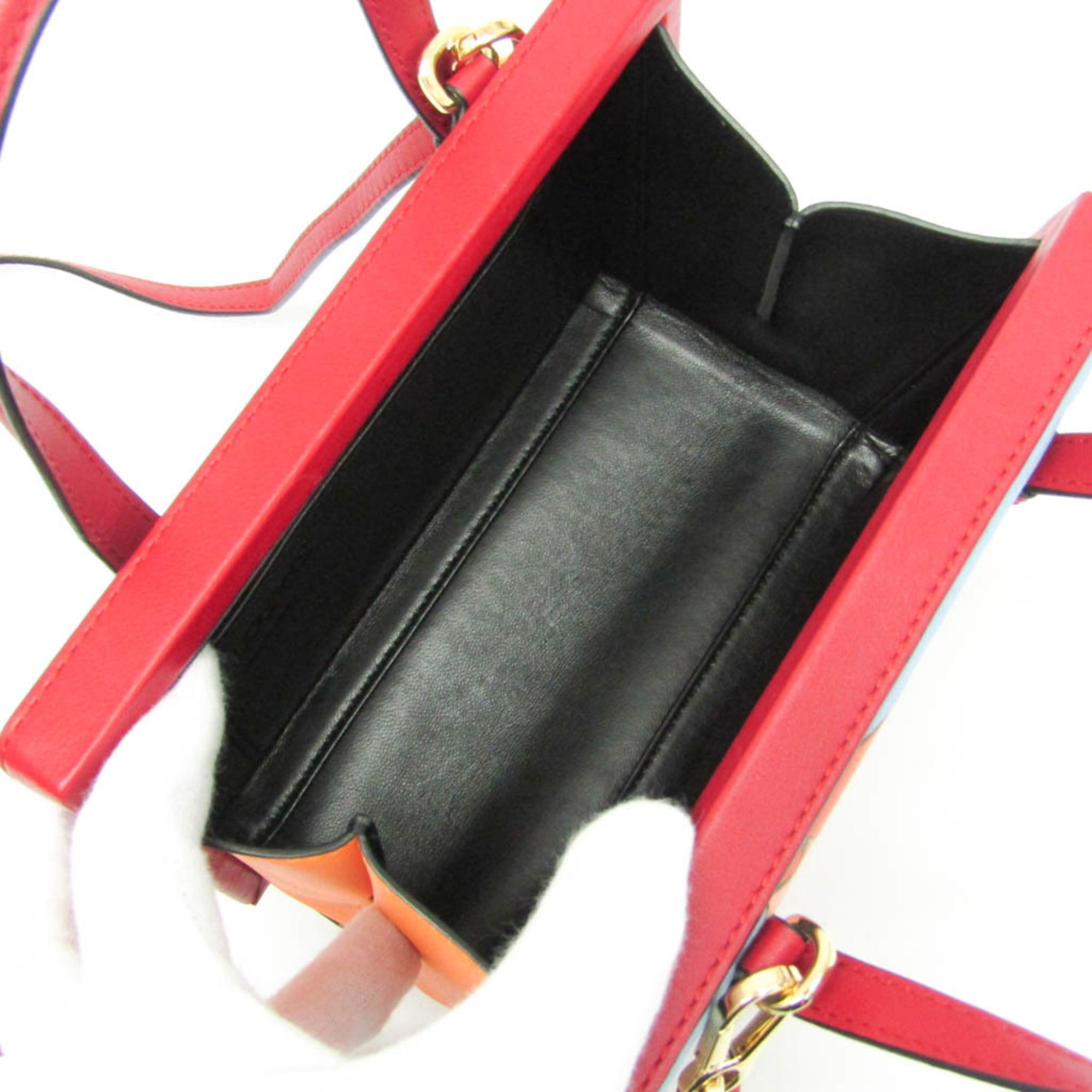 Loewe POSTAL Small Bag BEIJIN 309.37.W85 Women's Leather Handbag,Shoulder Bag Orange,Red Color — Like New