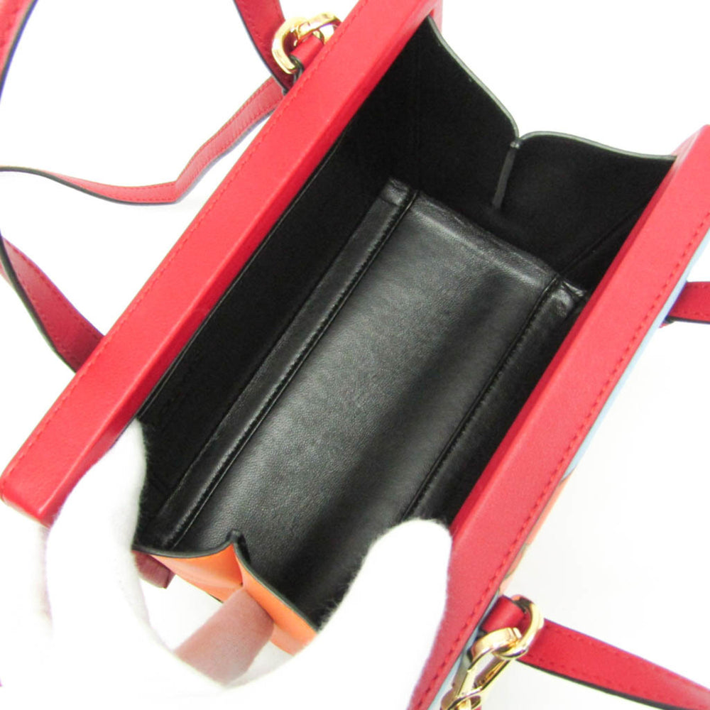 Loewe POSTAL Small Bag BEIJIN 309.37.W85 Women's Leather Handbag,Shoulder Bag Orange,Red Color — Like New