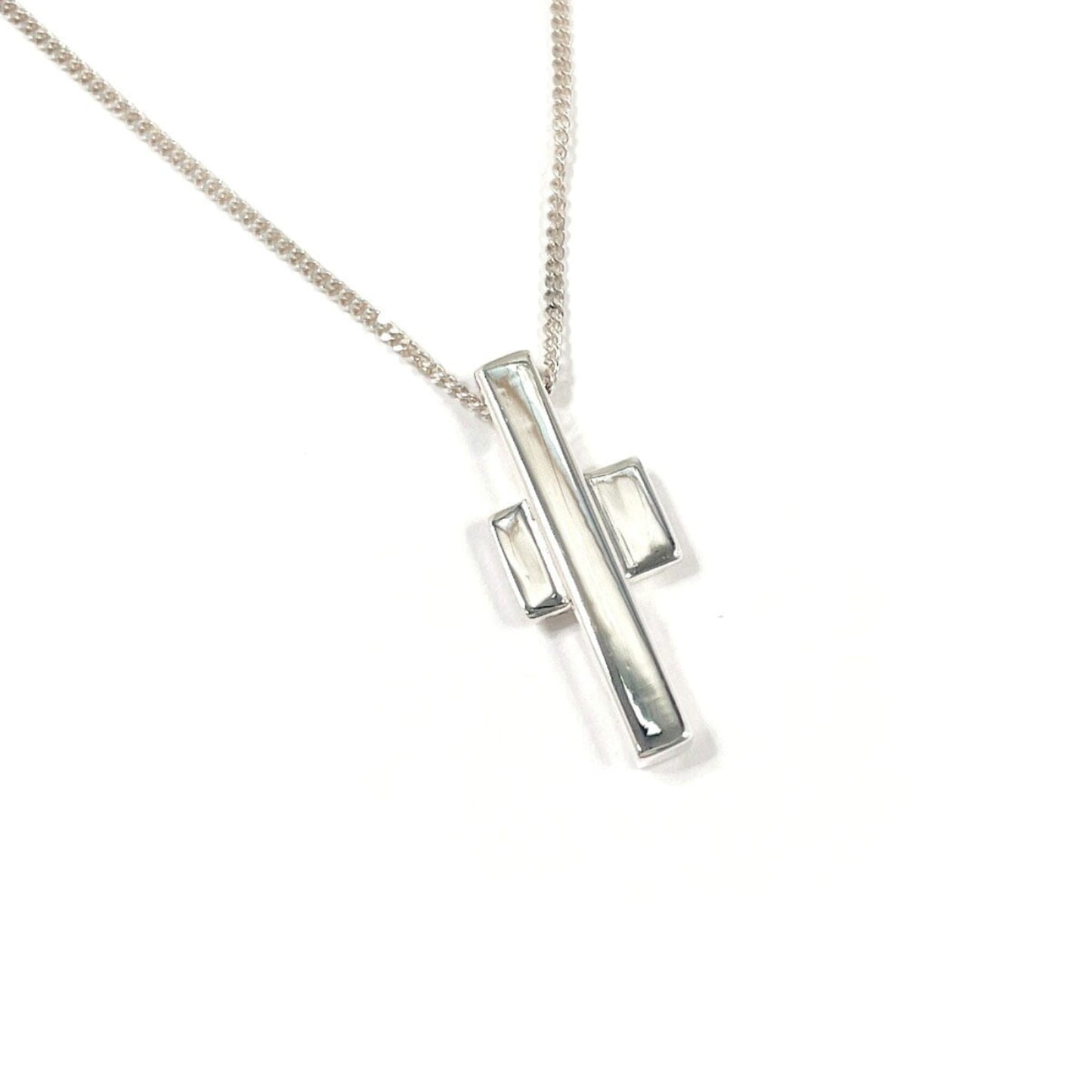 GUCCI Gucci Cross Necklace, 925 Sterling Silver, Unisex