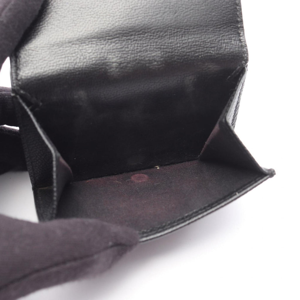 Balenciaga VILLE Tri-fold Wallet, Leather, Women's, Black, 558208