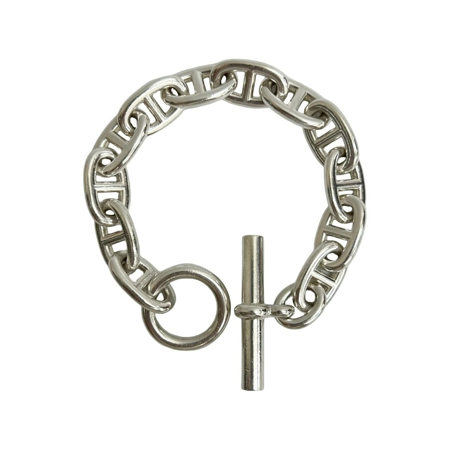 HERMES Chaine d'Ancre TGM Margiela-era Silver 925 Chain Bracelet, 31578