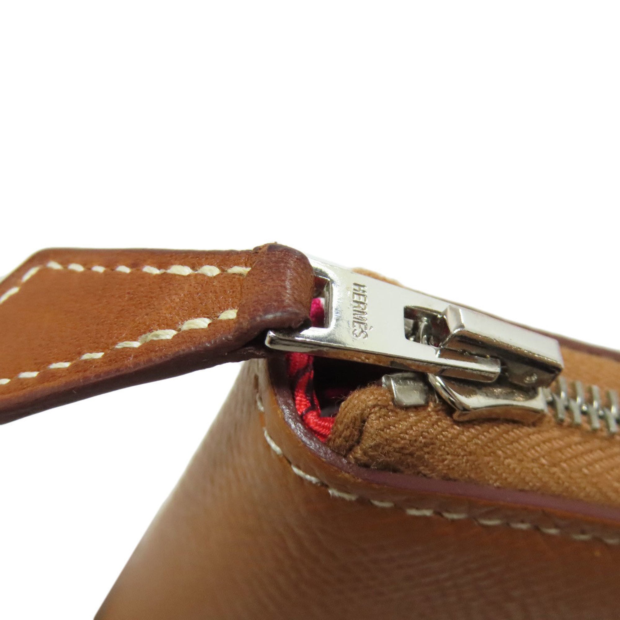 Hermes Hermès Azap Silkin Compact Bifold Wallet with Gold and Silver Hardware, Epson, Women's