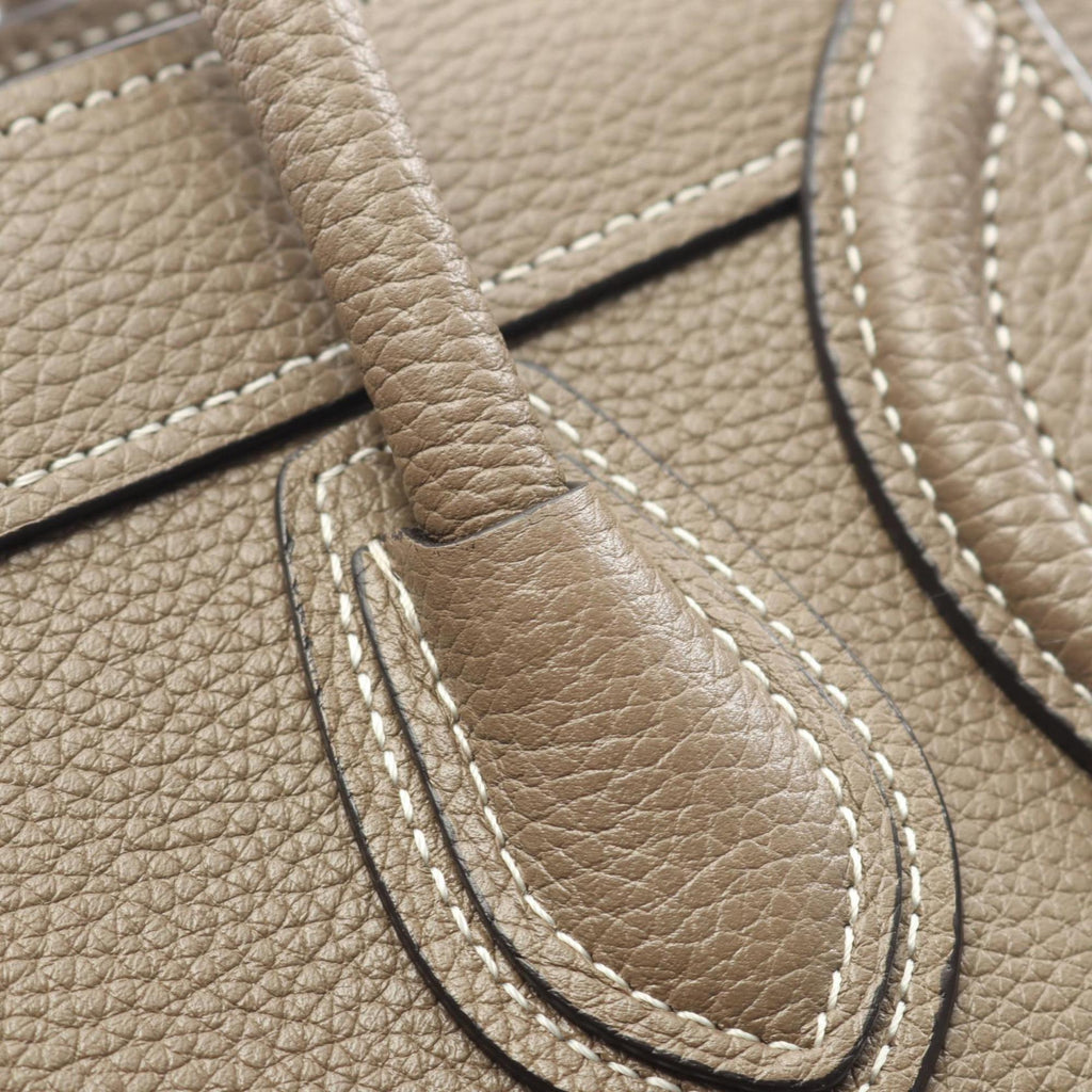 Celine Luggage Nano Shopper Handbag, Leather, Women's, Gray