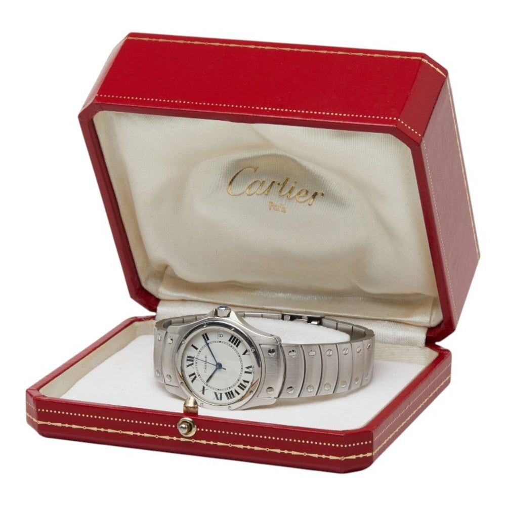 Cartier Santos Ronde LM W20026K1 Automatic (with manual winding) White Dial Stainless Steel Men's Watch CARTIER — Good