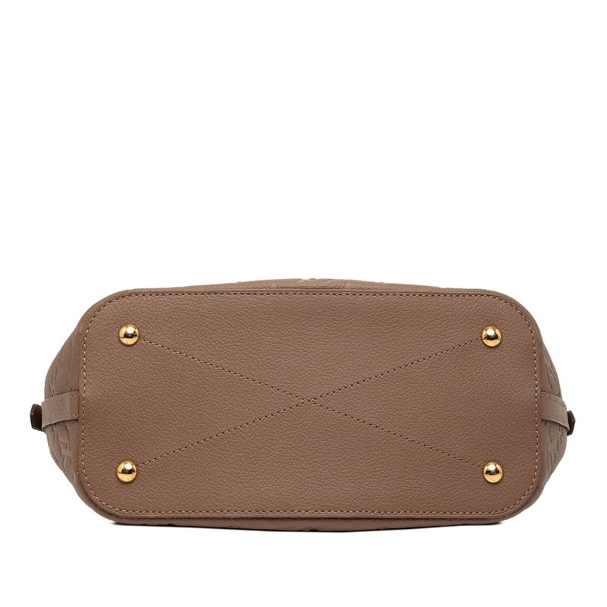 Louis Vuitton Monogram Empreinte Mazarine PM Handbag/Shoulder Bag, 2-Way, M50709, Taupe Leather, Women's, LOUIS VUITTON