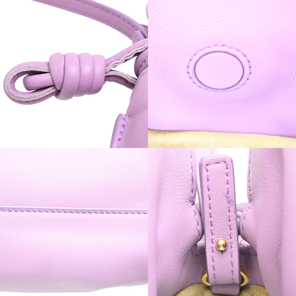Loewe Flamenco Clutch Mini Bag Women's Shoulder A411FCx237 Leather Purple — Like New