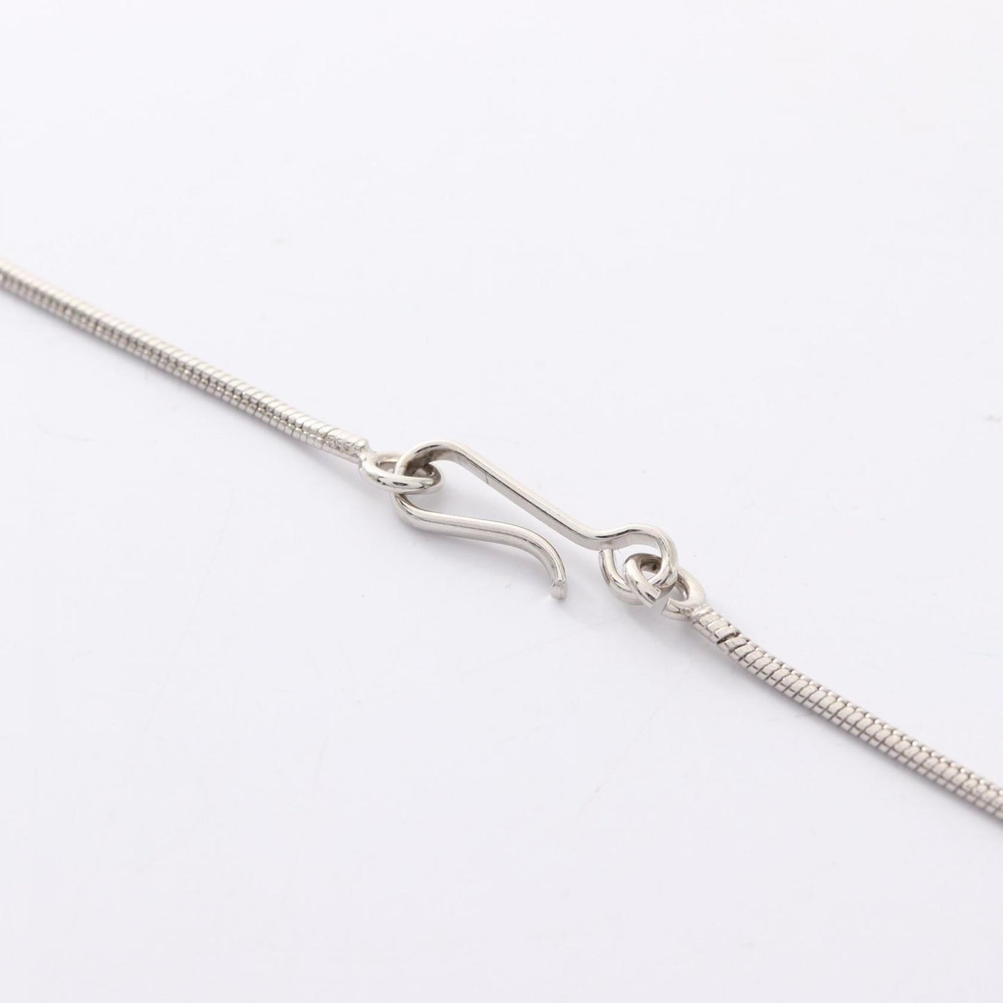 Chanel Coco Mark Necklace, Stainless Steel with Rhinestones, Women's, Silver and Clear, OOA