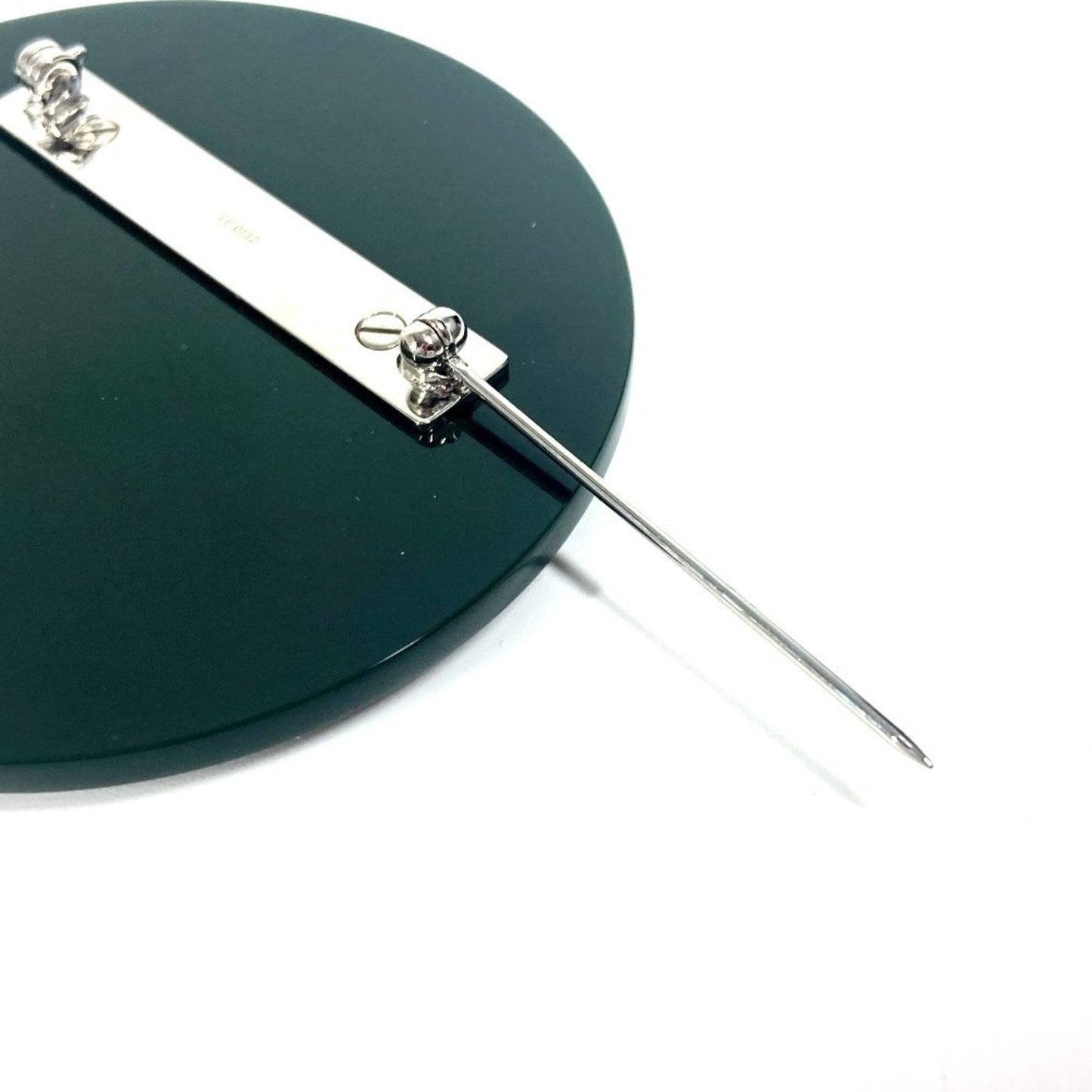 LOUIS VUITTON Not for Sale Novelty Logo Brooch, Plastic/Metal, Unisex, Khaki