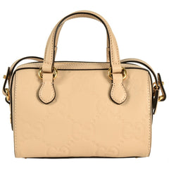 Gucci GG Super Mini 2-Way Handbag Guccissima Leather 790130 Beige — Like New