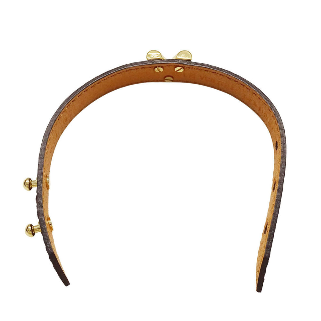 Louis Vuitton Essential V Bracelet, Women's, Monogram Canvas, Brown, M6042G, Size 15, Slim, Logo