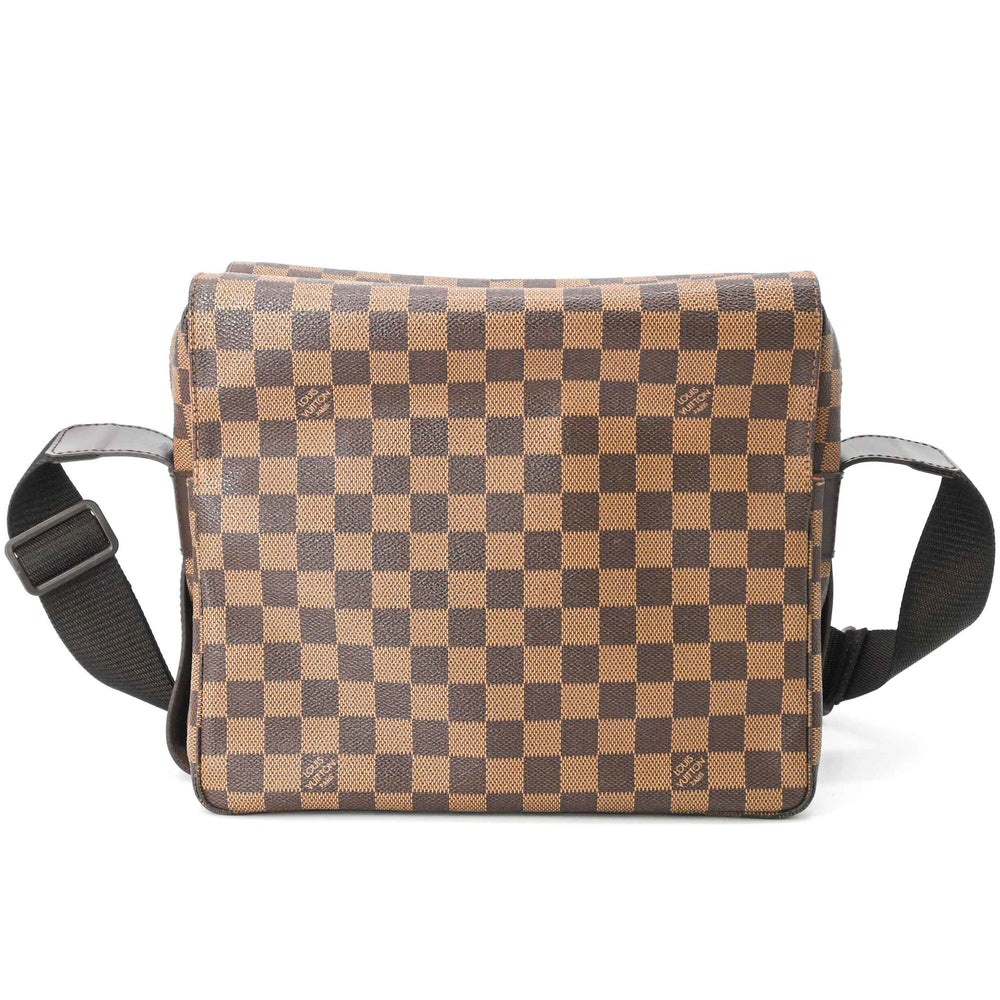 LOUIS VUITTON Naviglio Damier Azur Shoulder Bag, Brown, Men's/Women's, N45255 — Like New