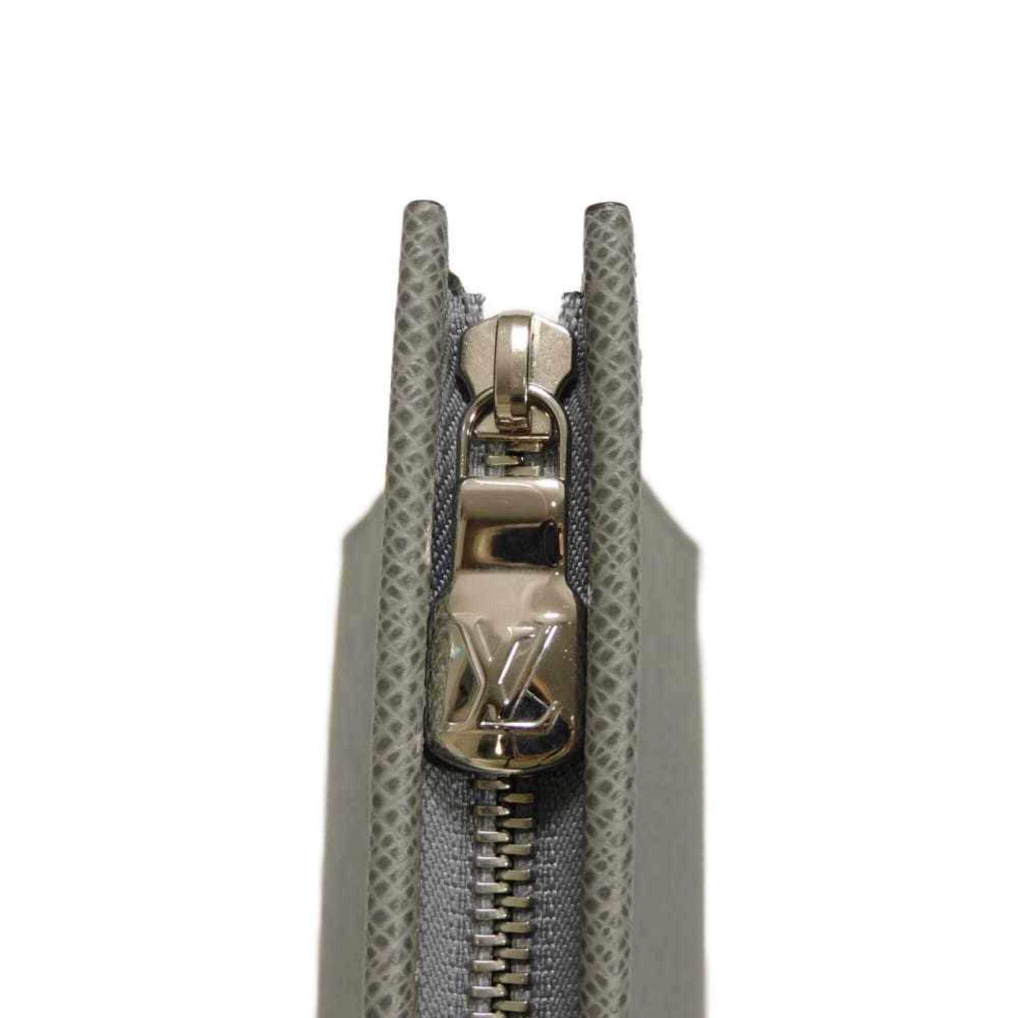 Louis Vuitton LOUIS VUITTON Clutch Bag Pochette Voyage MM America's Cup Grey RFID IC Chip Unused Taiga Glacier M59147 Men's — New - Store Return