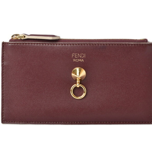 Fendi mini wallet FENDI coin case card pass BY THE WAY visor way burgundy 8M0388