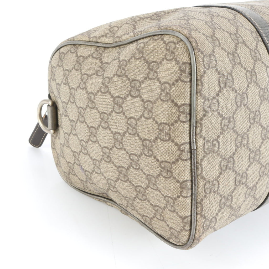 Gucci GG Supreme 193603 Leather Tote Bag, Mini Boston Shoulder Handbag, Gold, Women's