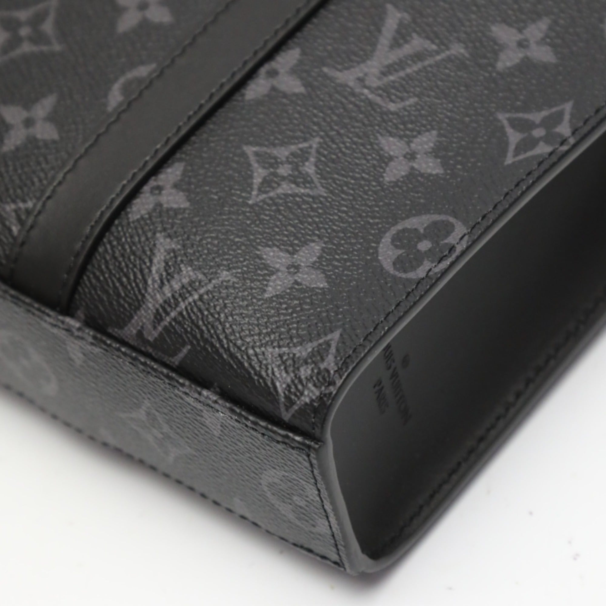 Louis Vuitton LOUIS VUITTON Tote Bag Shoulder Monogram Eclipse Sac Plat Cross Canvas M46456 Black LV — Like New