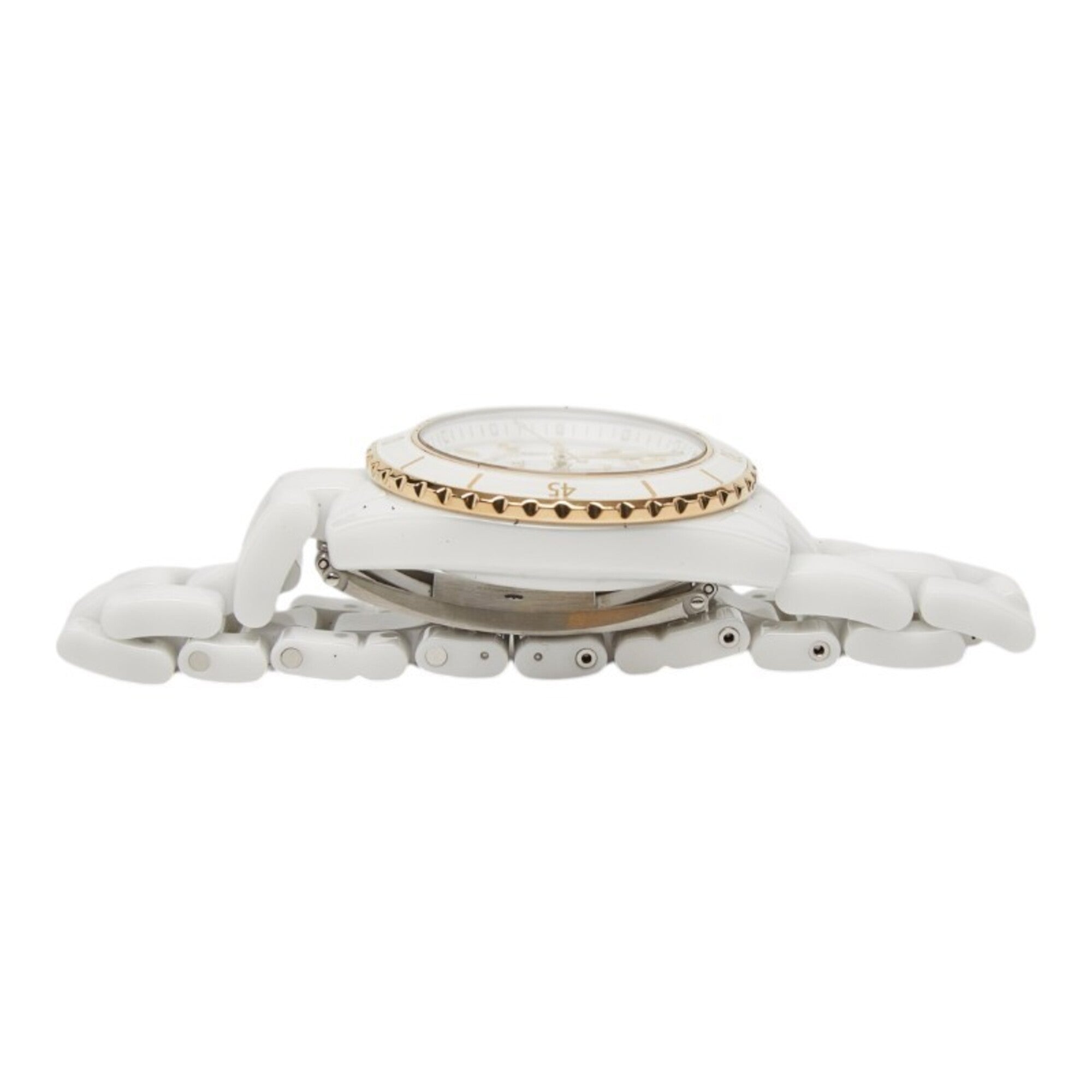 Chanel J12 Caliber 12.1 Watch H9540 Automatic (with manual winding) White Dial 18K Yellow Gold Ceramic Ladies CHANEL — Very Good