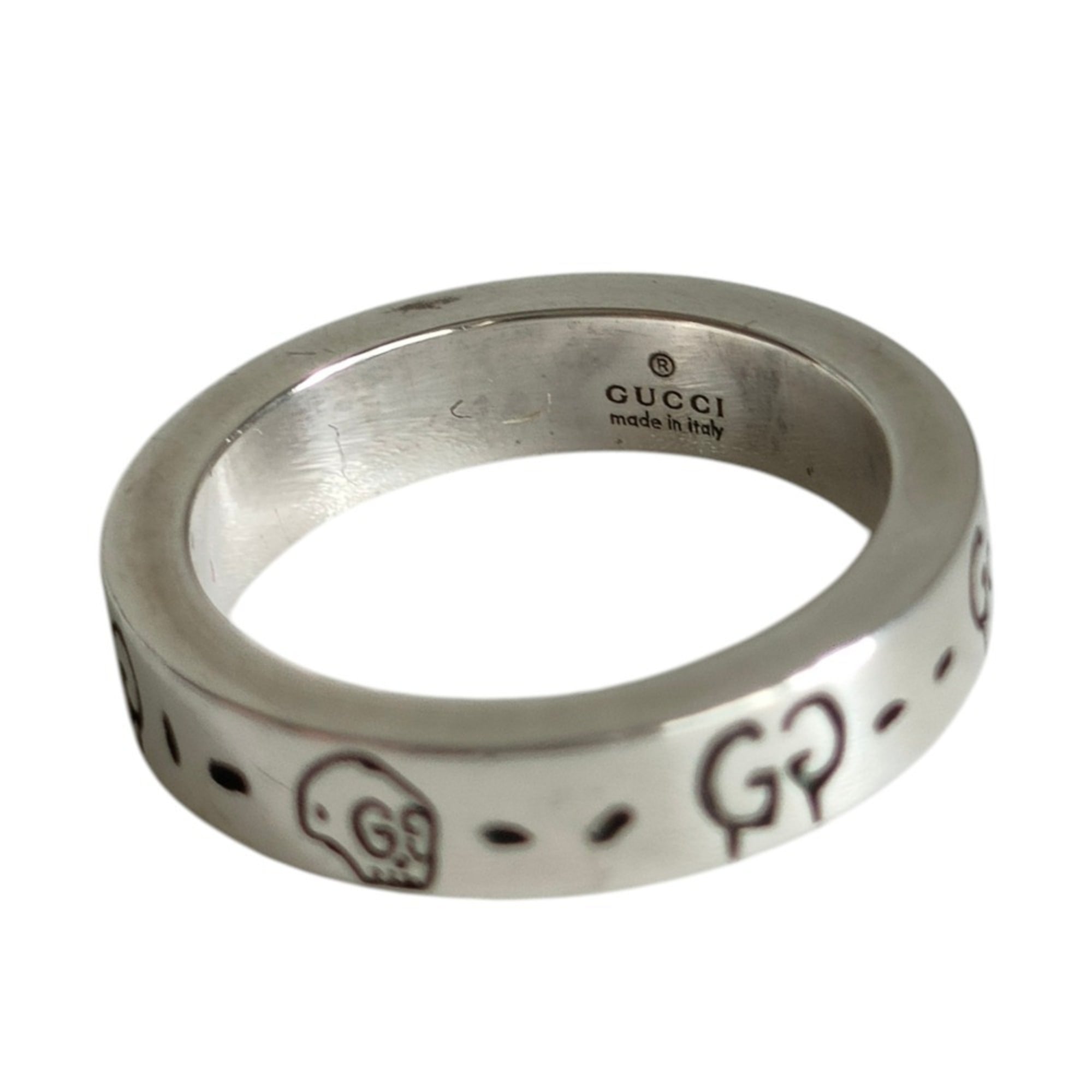 GUCCI 925 Ghost Skull Ring, Silver, Men's and Women's Accessory — Like New