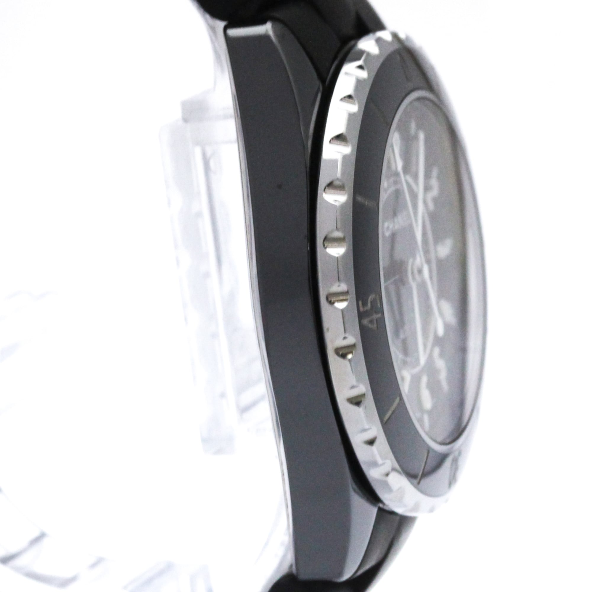 CHANEL J12 Ceramic Rubber Automatic Mens Watch H0684 Polished — Very Good