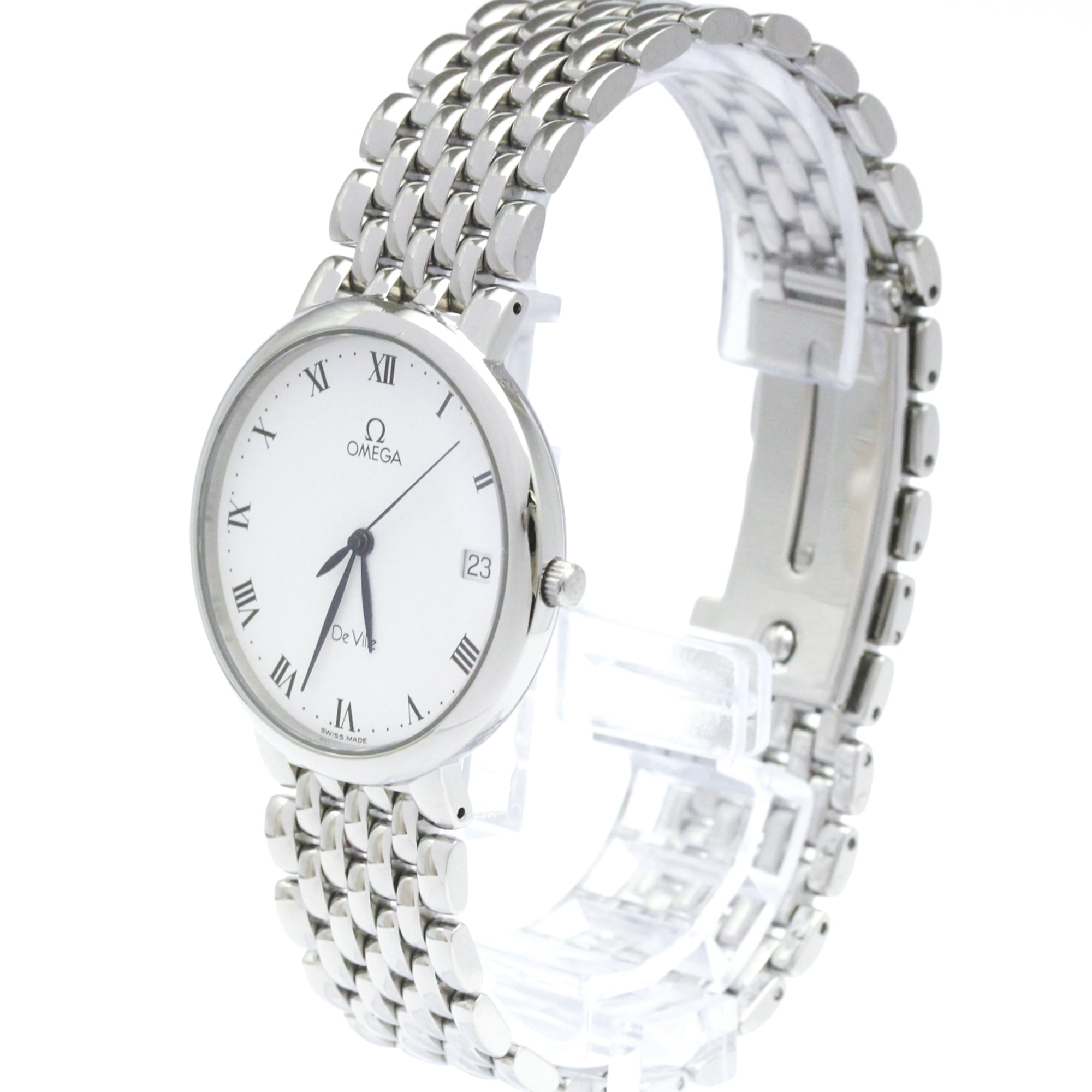 OMEGA De Ville Quartz Stainless Steel Mens Watch 7520.23 Polished — Very Good