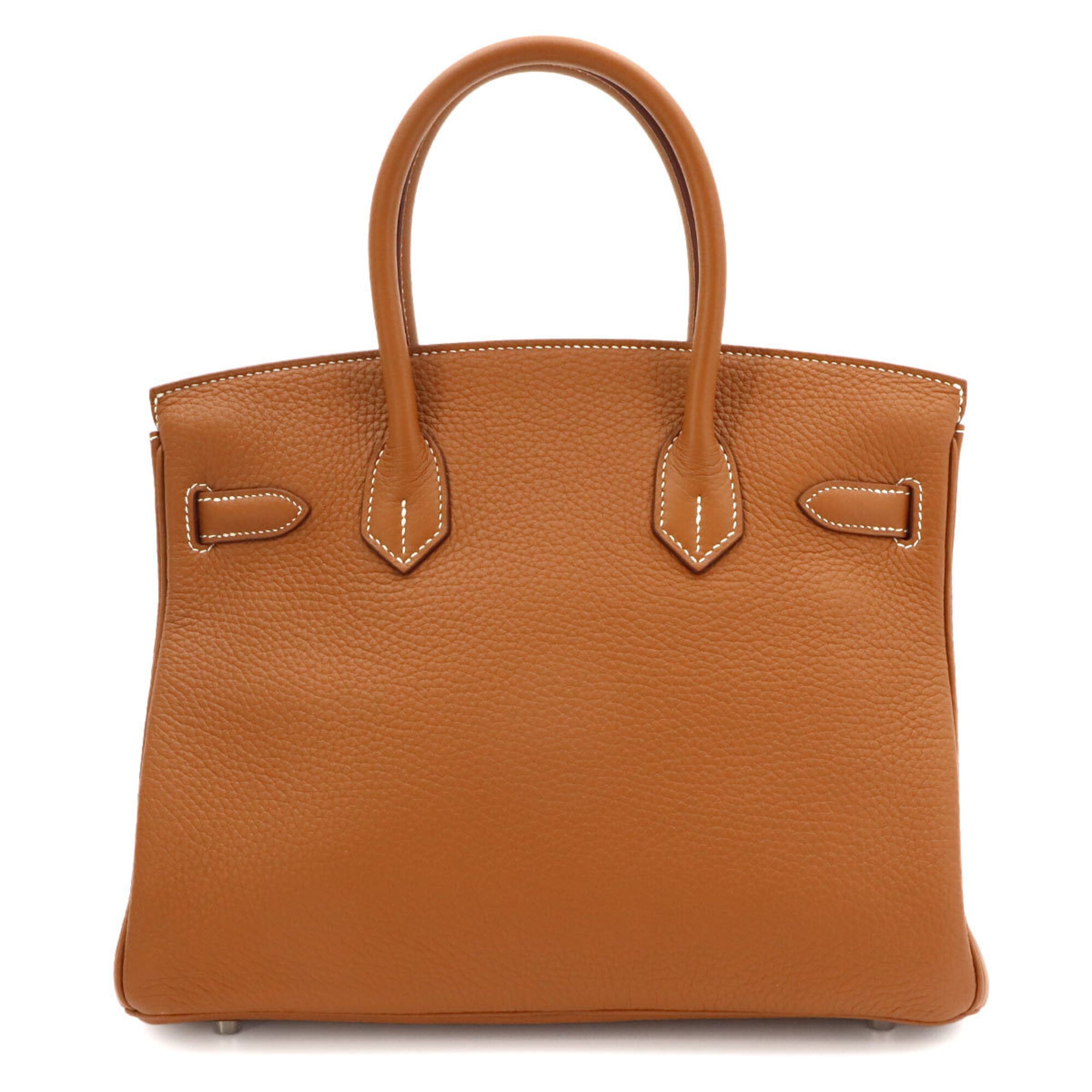 Hermes Birkin 30 Taurillon Clemence Gold Handbag □N Stamp Silver Hardware — New - Store Return