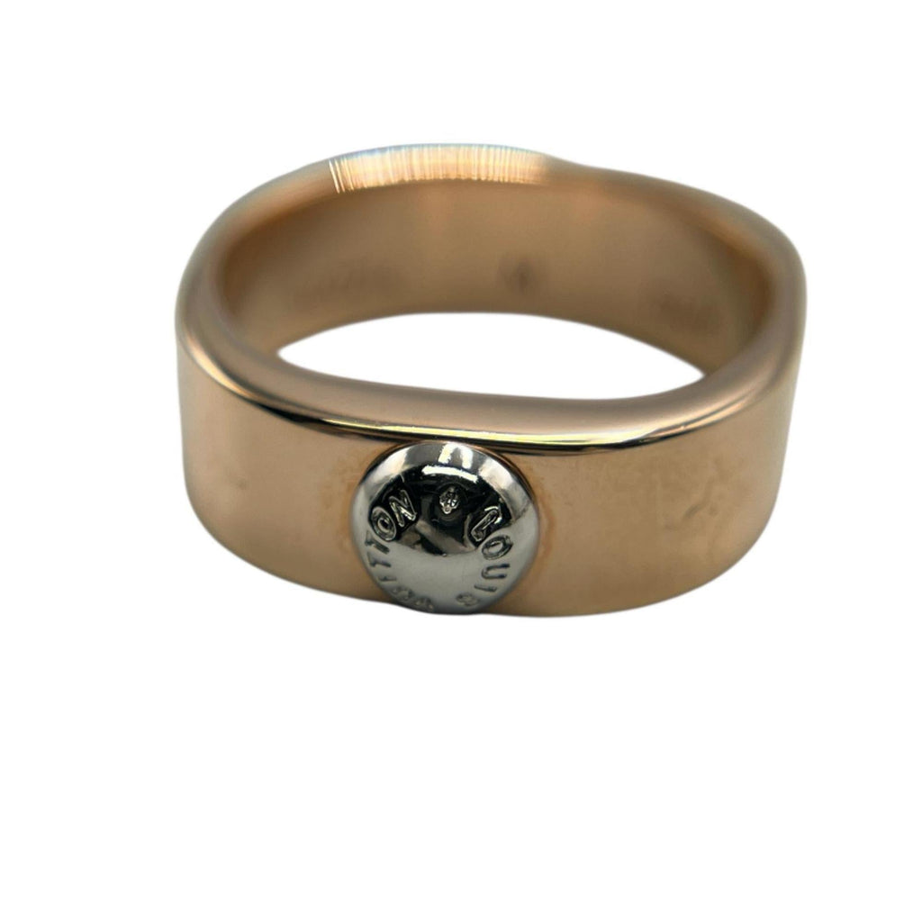 Louis Vuitton Berg Nanogram Ring M00214, Pink Gold, Women's