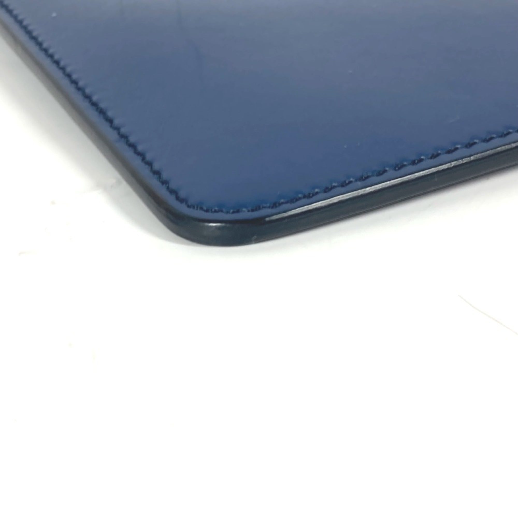 Salvatore Ferragamo Gancini pouch with strap clutch bag leather men's blue — Like New