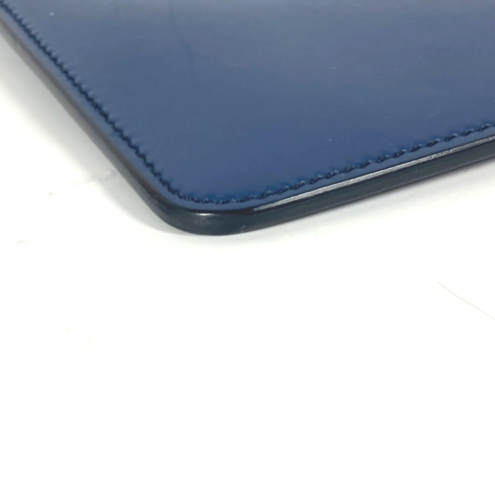 Salvatore Ferragamo Gancini pouch with strap clutch bag leather men's blue — Like New