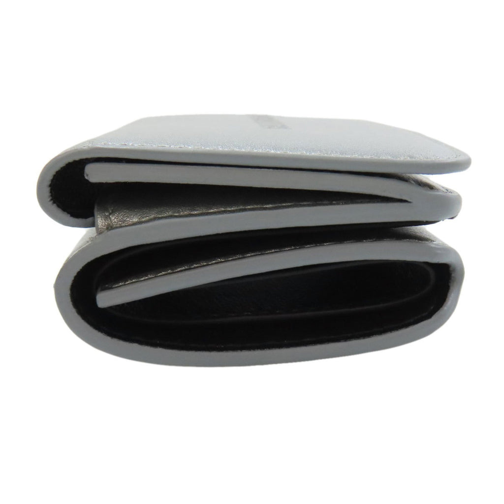 Balenciaga logo tri-fold wallet, mini bi-fold leather, women's