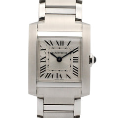 Cartier Tank Française SM Watch, Stainless Steel, Ladies, Silver Tone, WST0065 — Very Good