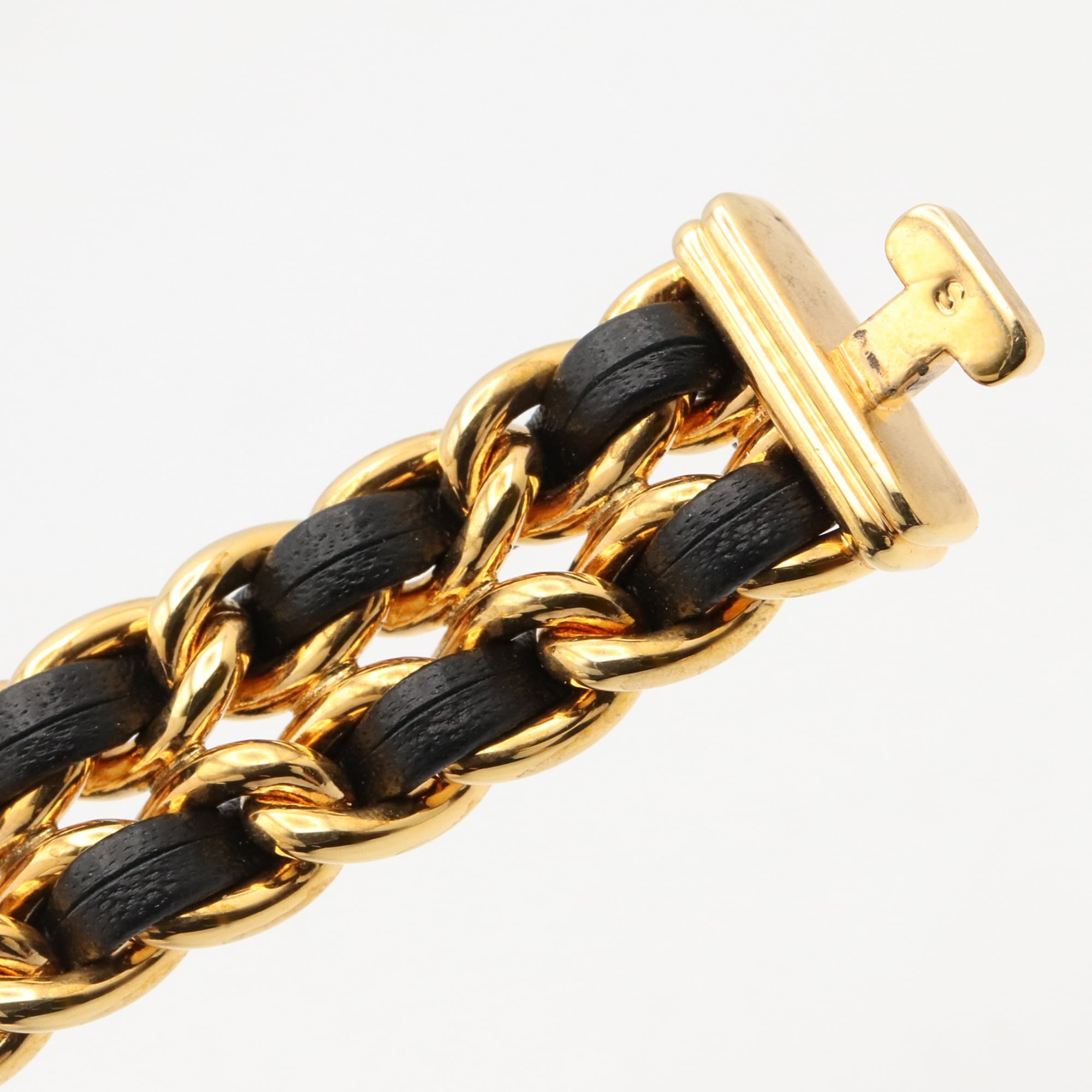 Chanel CHANEL Première S Watch, Gold Plated (GP), Leather Strap, Women's, Black, H0001 — Very Good