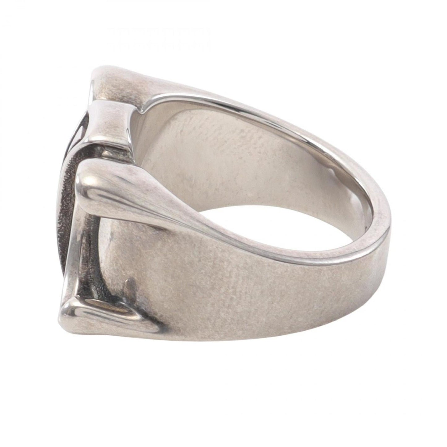 Celine San Onofre Chunky Triomphe Ring in Stainless Steel, Silver, for Women