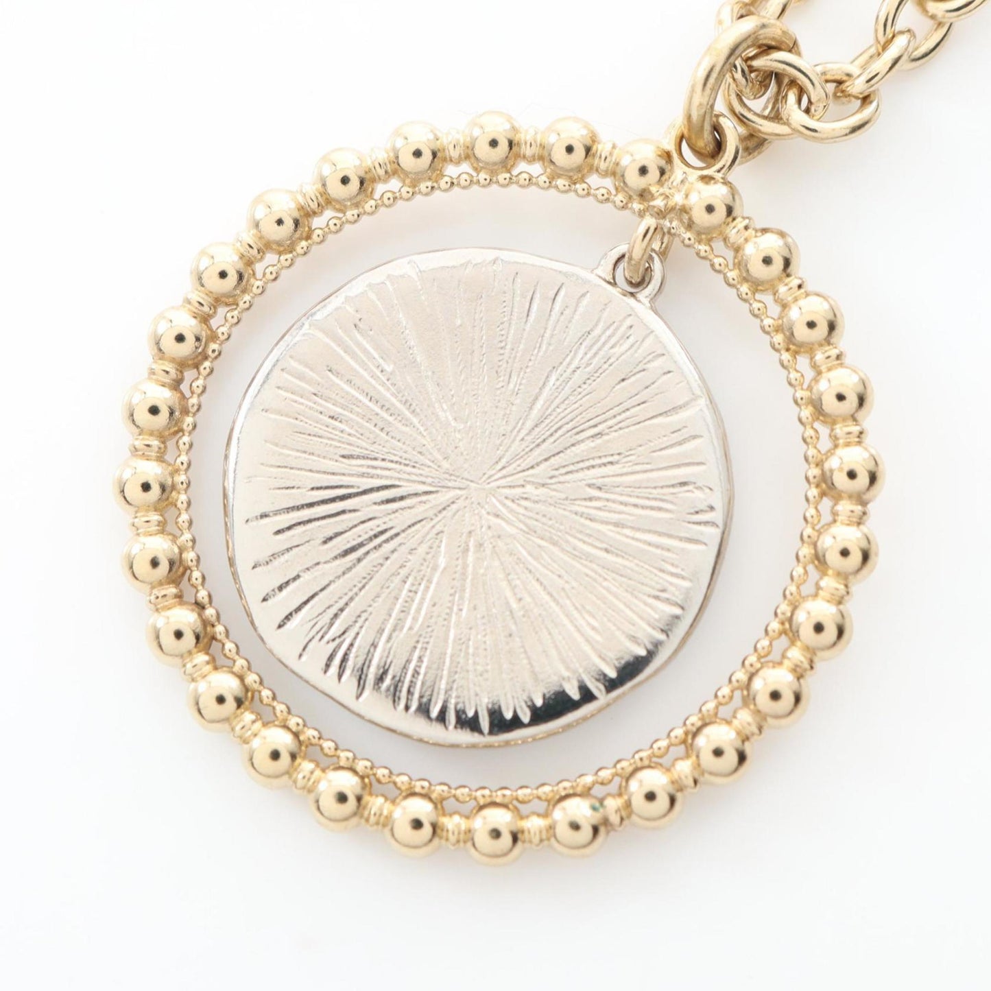 CHANEL Coco Mark Necklace Jewelry GP (Gold Plated) Women's Gold and Silver