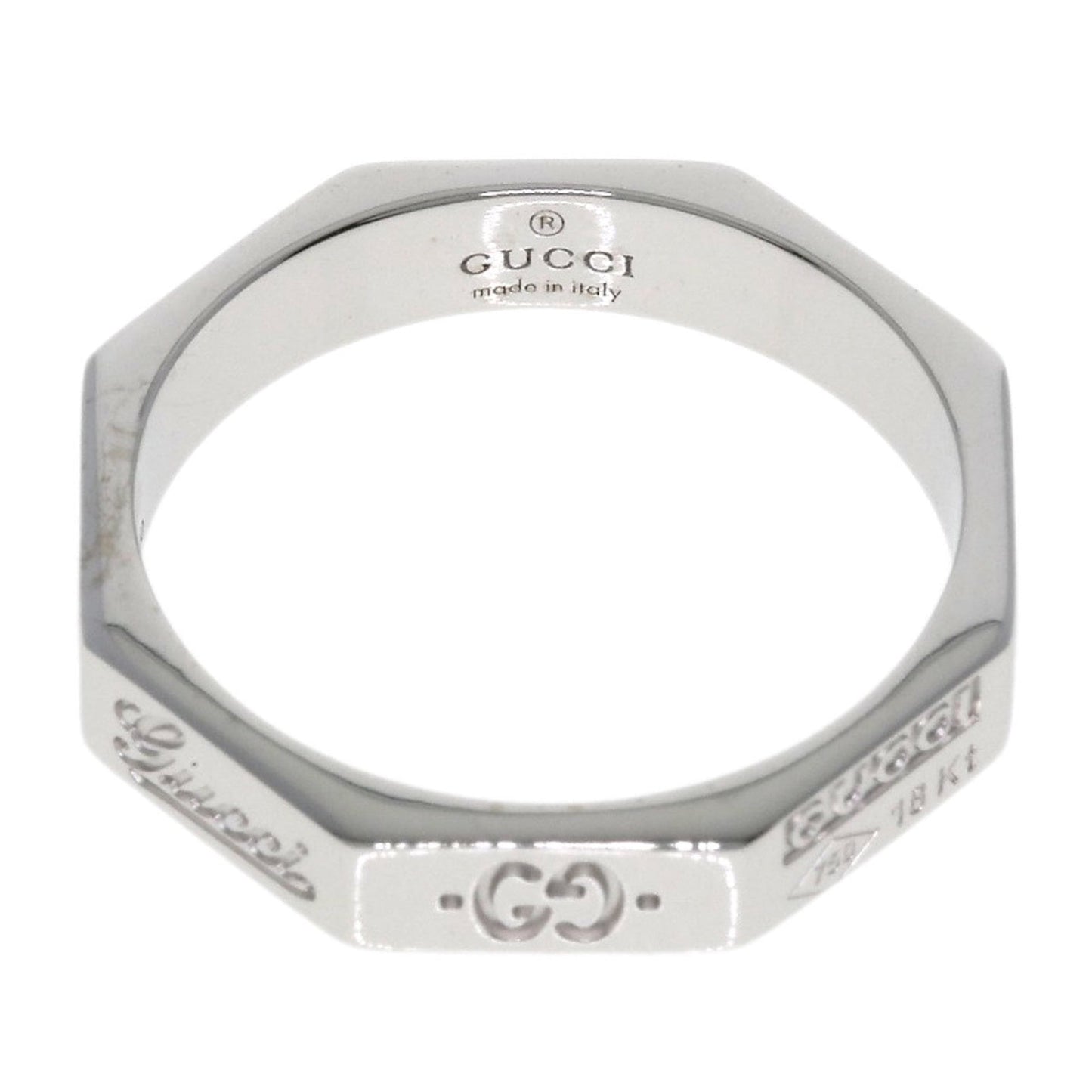 Gucci Octagonal #10 Ring in 18K White Gold for Women