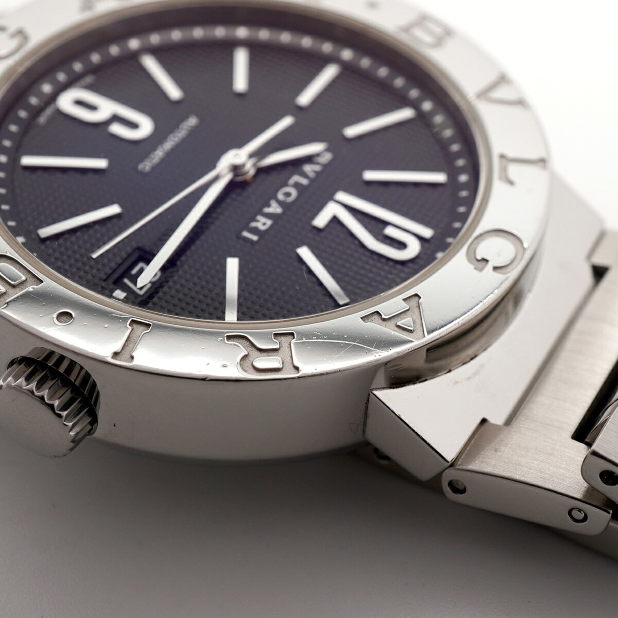 Bvlgari BB38SS Black Dial Men's Watch — Good