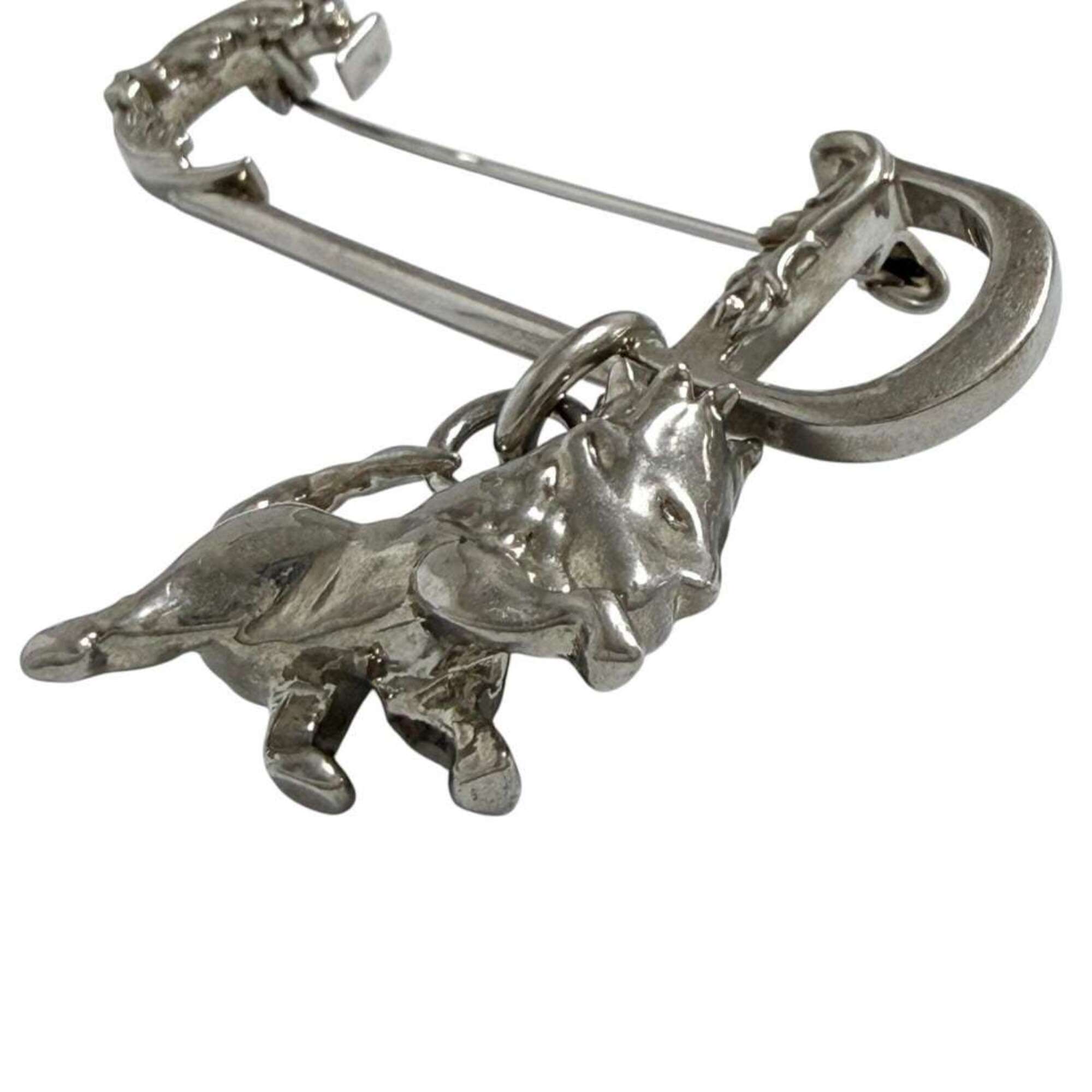 Christian Dior Dior Men's CD Lion Pin Brooch, Silver — Like New
