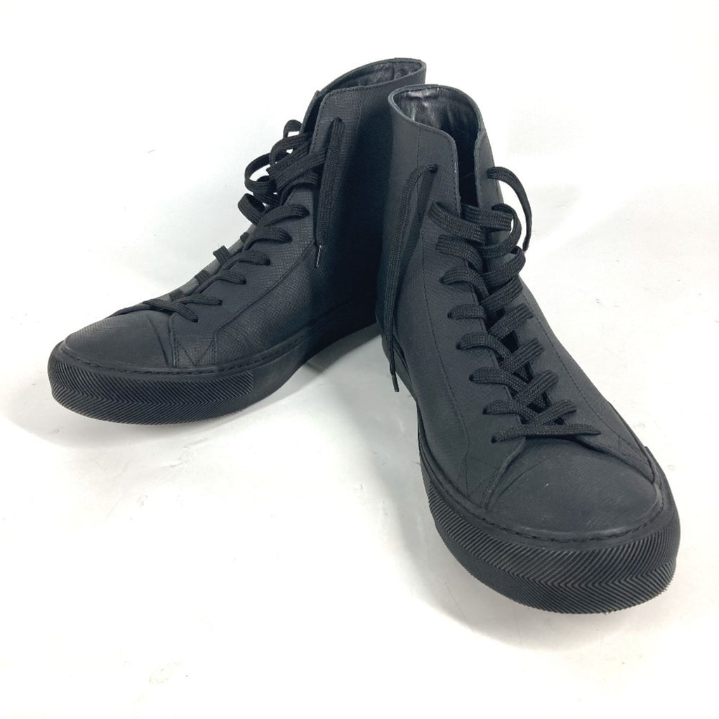 LOUIS VUITTON Rainbow Logo High-Top Sneakers with Laces, Men's Leather, Black