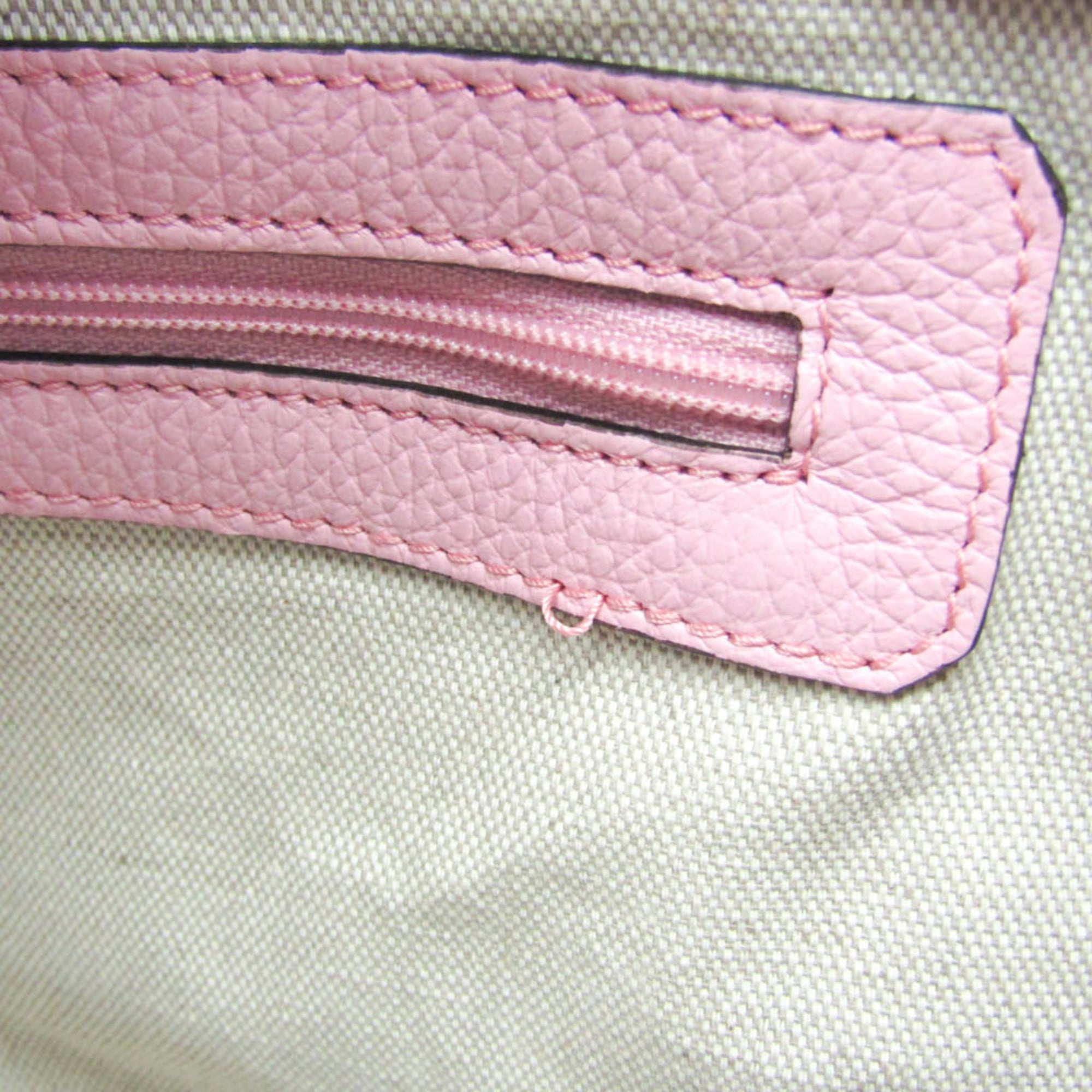 Jimmy Choo Sophia Small Men,Women Leather Studded Tote Bag Pink — Like New