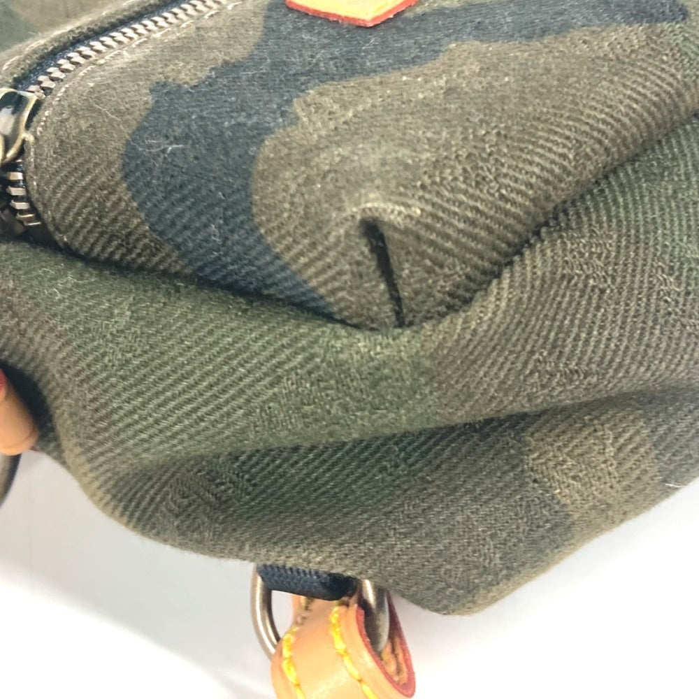 LOUIS VUITTON M44201 Supreme Collaboration Apollo Backpack Nano Bag Charm Rucksack Camouflage Keychain Canvas Men's Women's Green — Like New